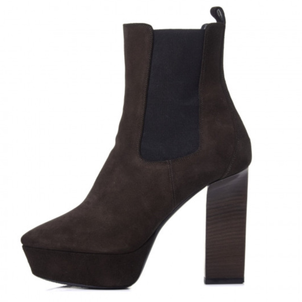 Saint Laurent Vika 95 Chelsea Boot Haunting Green size 37.5 suede soho
